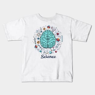 Science brain concept Kids T-Shirt